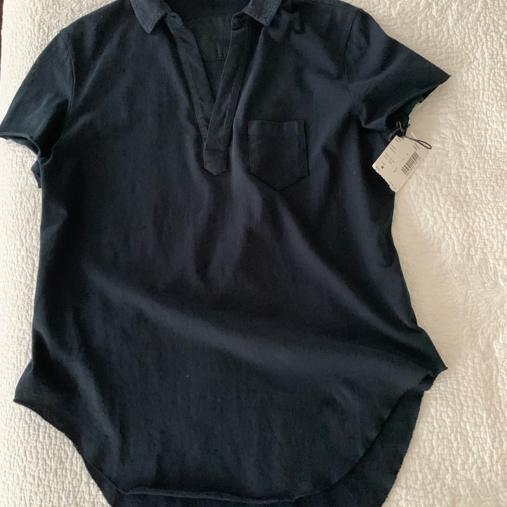 Frank & Eileen NWOT Navy Blue Women's polo Top